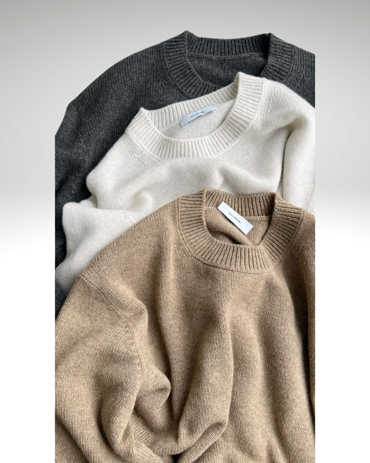 Thick Round Neck Women’s Loose Knitted Pullover Sweater