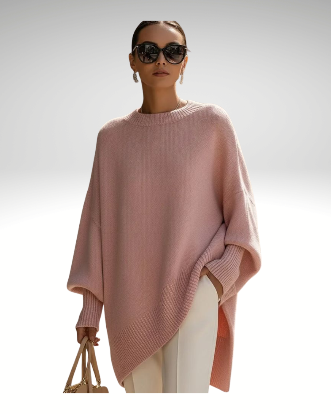 Thick Round Neck Women’s Loose Knitted Pullover Sweater