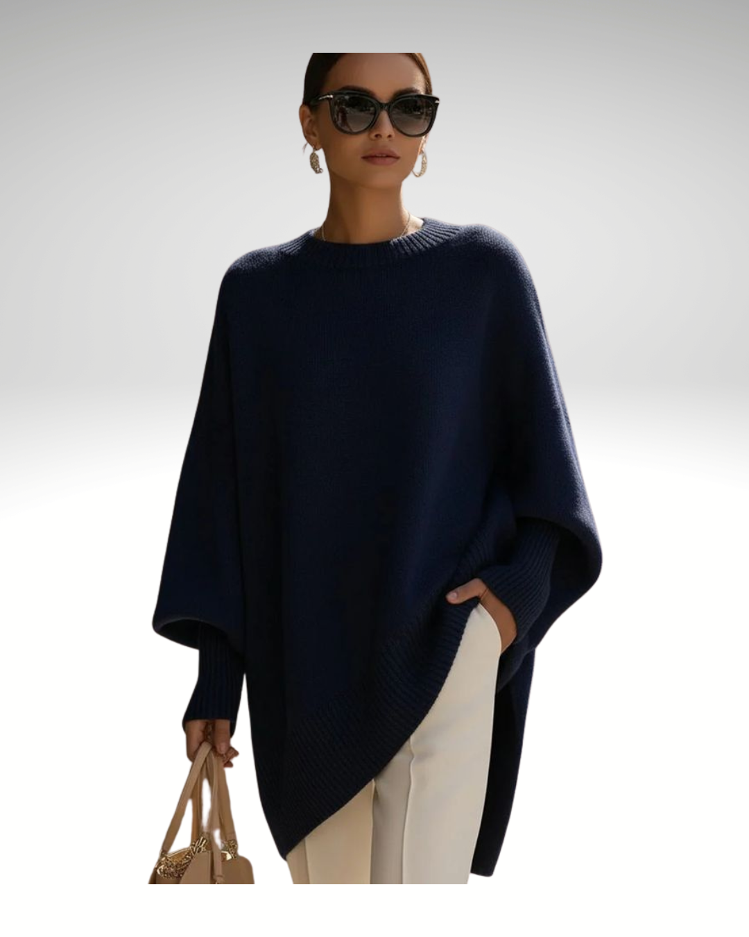 Thick Round Neck Women’s Loose Knitted Pullover Sweater